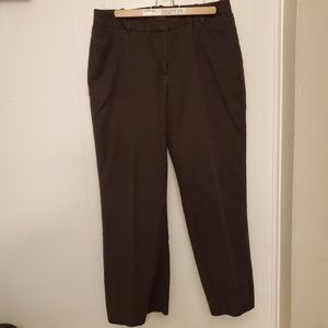 Women's dark brown full length dress pants